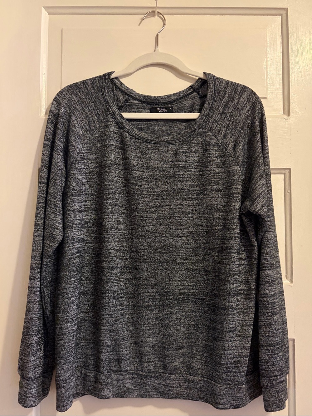 Michael Lauren Women’s Marled Dark Gray Crewneck Sweater
